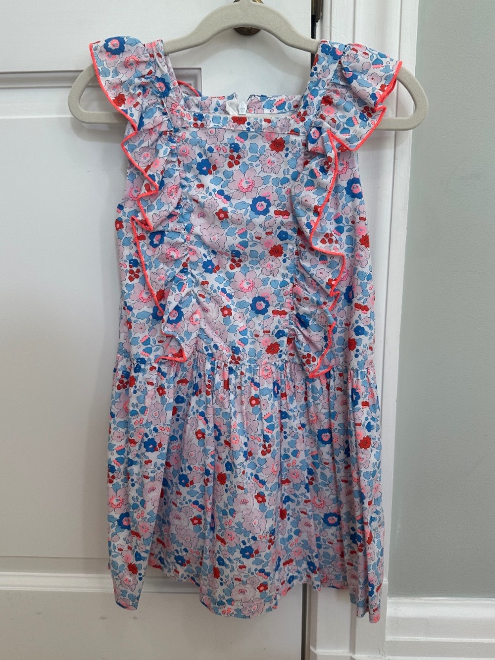 Jacadi Paris Girls Liberty Floral Ruffle Dress 4Y 104cm